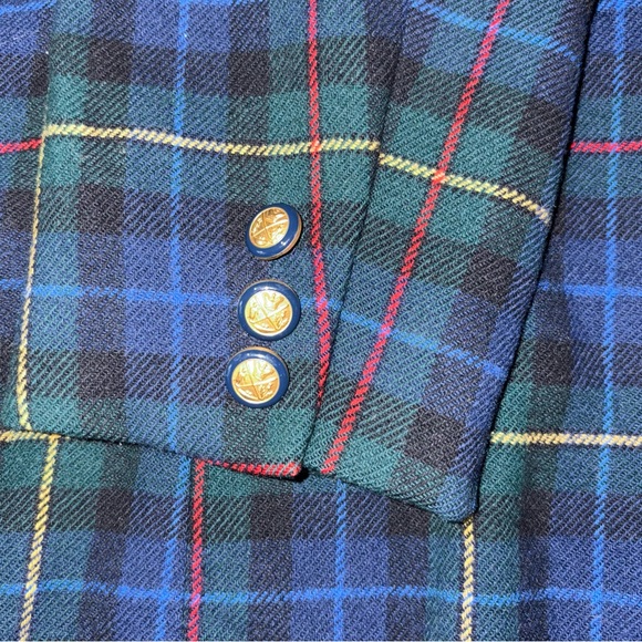 Vintage Pendleton Plaid blazer 100% wool size 8P - Picture 7 of 8